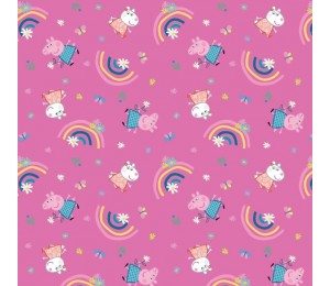 Jersey - Peppa Wutz - Regenbogen Happy pink